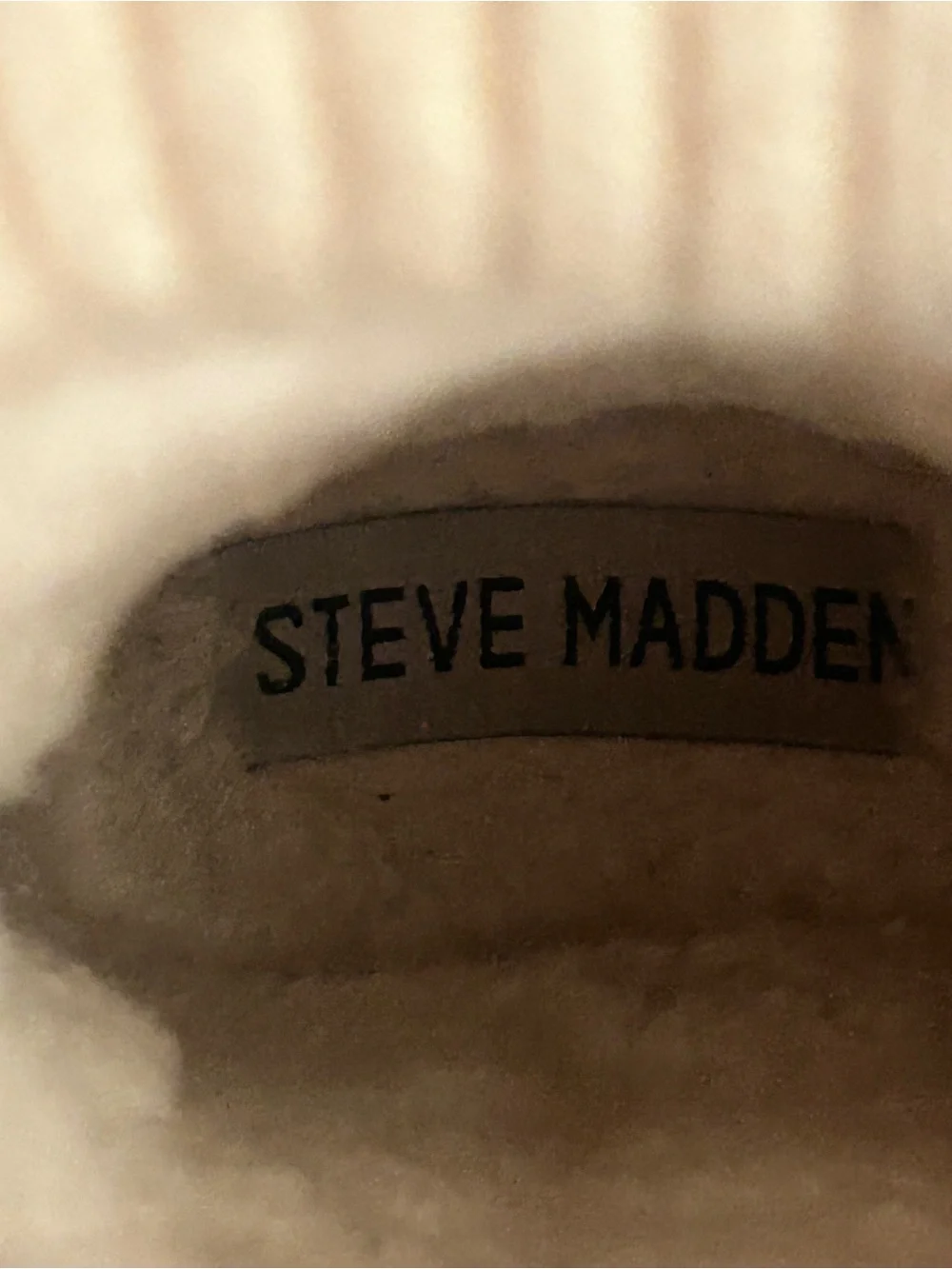 Steve Madden Cream Sweater Cuff Kids Boots w/Colorful Embroidered Patch Accents
